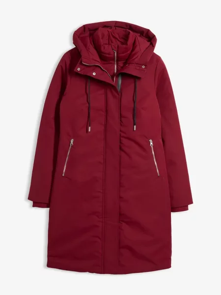 Płaszcz outdoorowy hydrofobowy o wyglądzie 2 w 1 czerwony