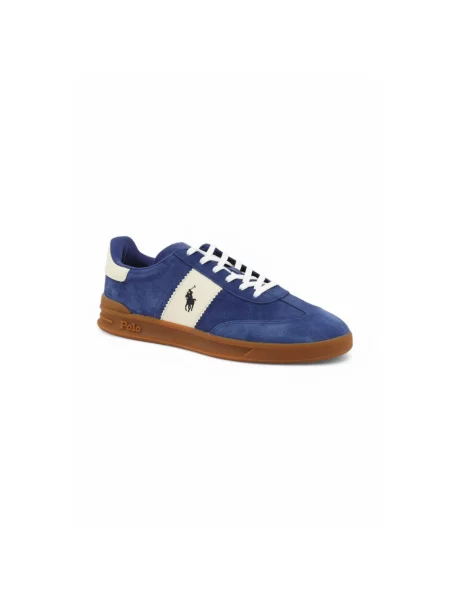 Sneakersy Polo Ralph Lauren skórzane niebieskie