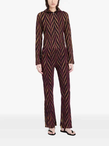 Pantaloni Proenza Schouler din jacard roșu