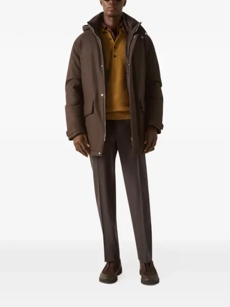 Pantaloni Zegna de lână maro