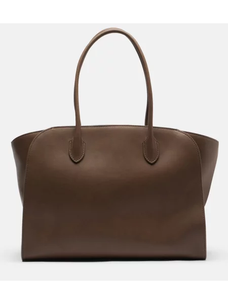 Geantă de mână The Row din piele maro