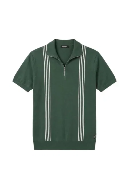 Prugasta polo majica Ron Dorff zelena