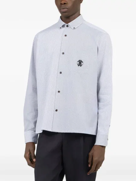 Cămașă Roberto Cavalli cu broderie alb