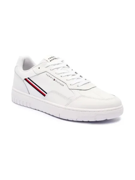 Tommy Hilfiger Sneakers Th Basket Core Stripes alb