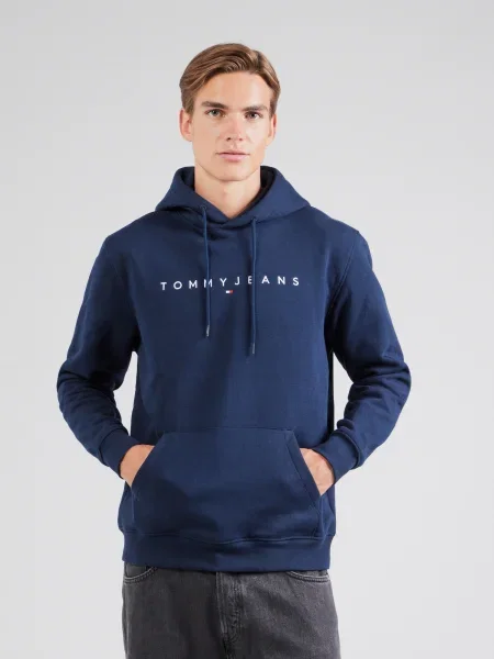 Tommy Jeans Majica temno modra bela