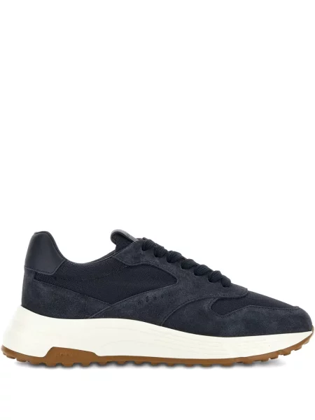 Sneakerși Hogan din piele de căprioară albastru