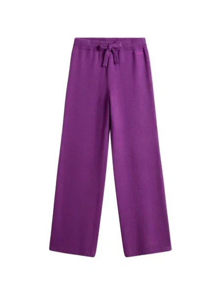 Pantaloni Woolrich tricotate cu cordon violet