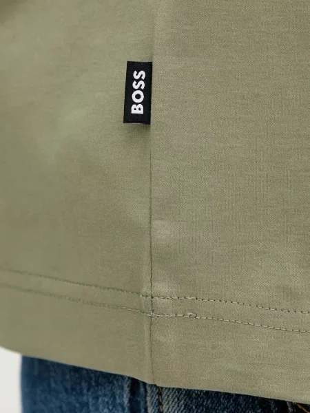 Однотонный лонгслив Boss бежевый