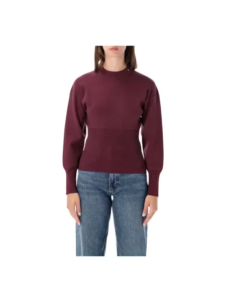 Dzianinowy sweter Anine Bing fioletowy