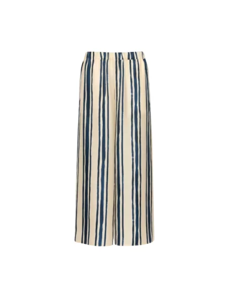 Lniane spodnie Weekend Max Mara beżowe
