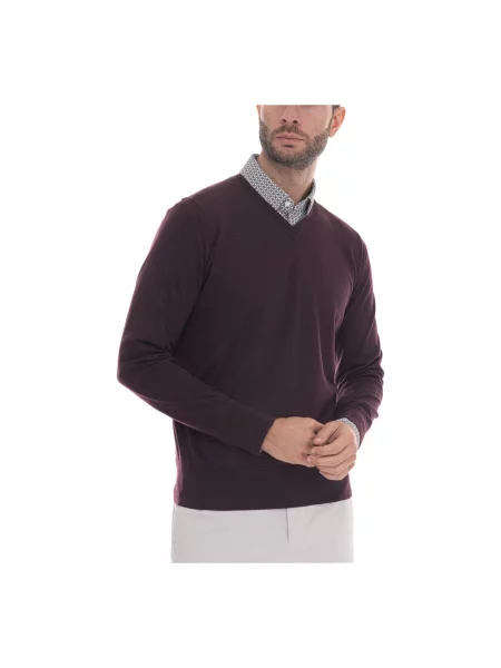Sweter Hindustrie wełniany czerwony