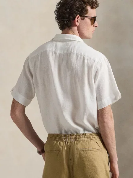Polo Ralph Lauren cămașă de in alb