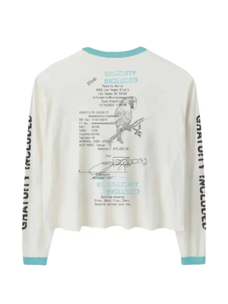 Lung tricou Stadium Goods® cu imagine alb