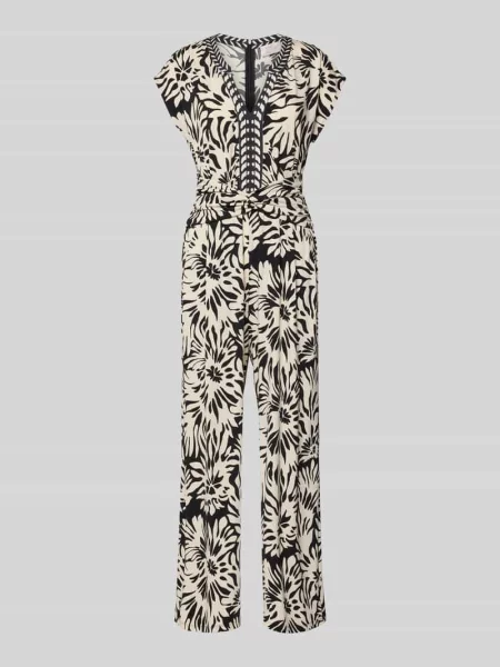 Kombinezon z dekoltem w serek i wpuszczanymi Robe Légère czarny