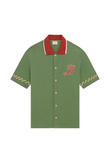 Cămașă Drole De Monsieur cu broderie verde