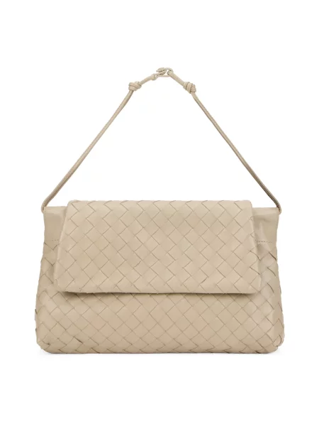 Torebka Bottega Veneta skórzana beżowa
