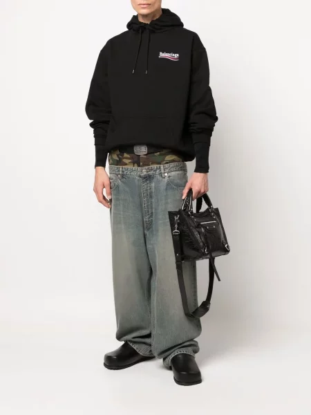 Mikina s kapucí Balenciaga černá