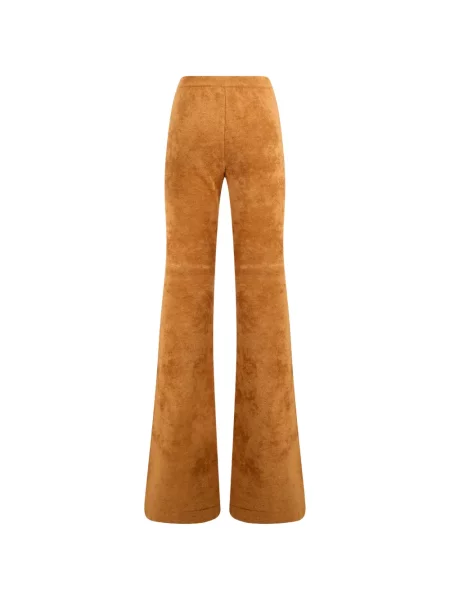 Pantaloni Alberta Ferretti cu talie înaltă maro