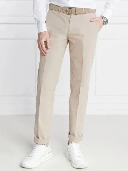 BOSS BLACK Pantaloni chino | stretch negru