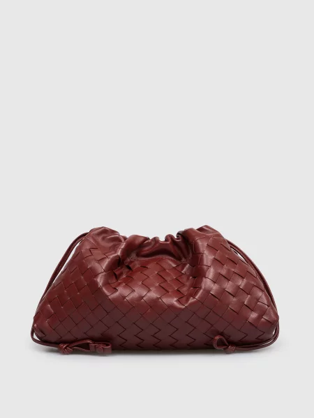 Шкіряна сумка-кісет Notte Bottega Veneta червона