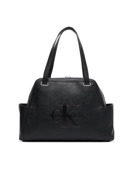 Calvin Klein Τσάντα Pockets Monologo Tote μαύρο