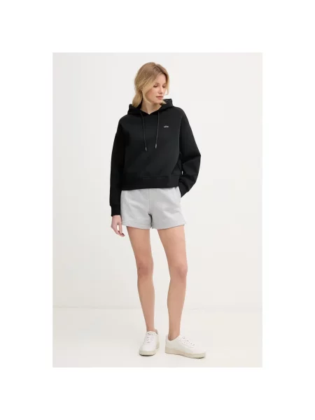 Bluza z kapturem Lacoste z kapturem czarna