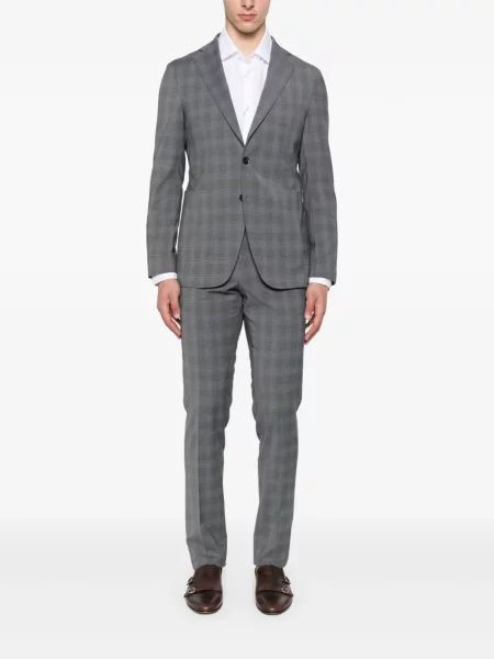 Costum Scabal în carouri de costum gri