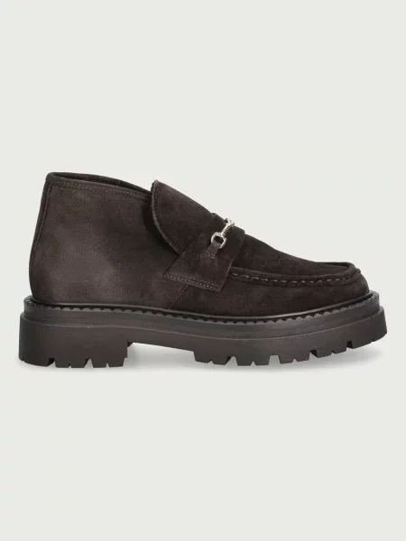 Velúr félcipő Steve Madden barna