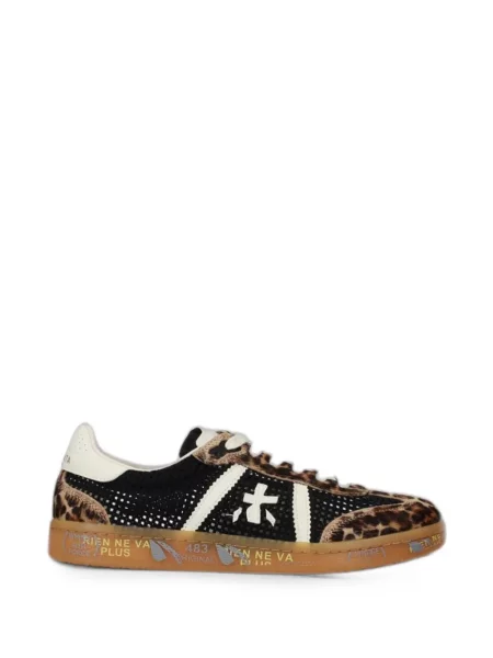 Sneakerși Premiata cu imagine cu model leopard negru