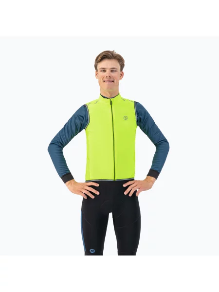 Мъжка колоездачна жилетка Rogelli Core fluor жълто