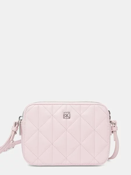 Calvin Klein crossbody kabelka z imitace kůže růžová