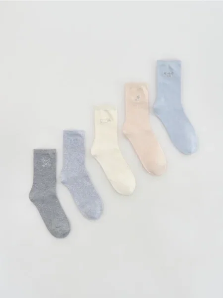 Reserved Довгі шкарпетки 5 штук бежевий