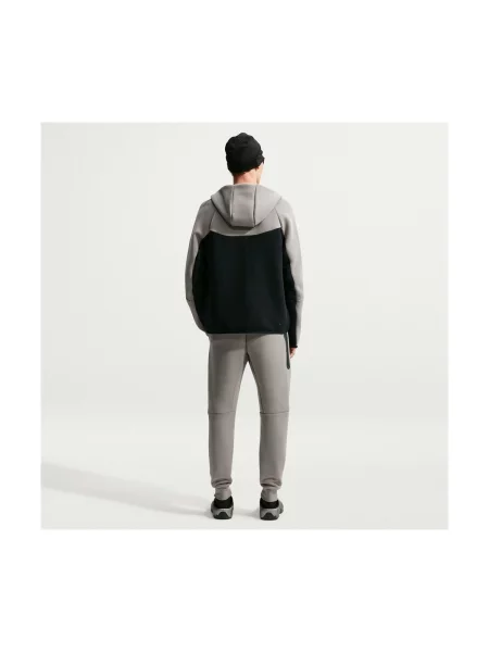 Nike Sportswear Tepláková bunda Tech Fleece pastelovo zelená / čierna sivá
