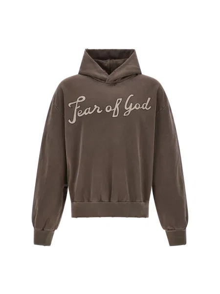 Bluza z kapturem Fear Of God klasyczna brązowa