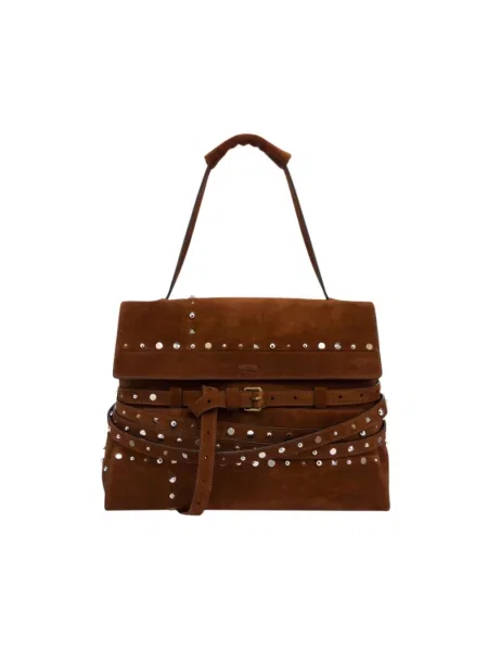 Torebka Moschino wiązana brązowa