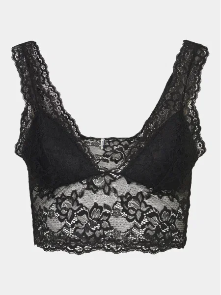 Pieces Sutien Bralette Lina Negru alb
