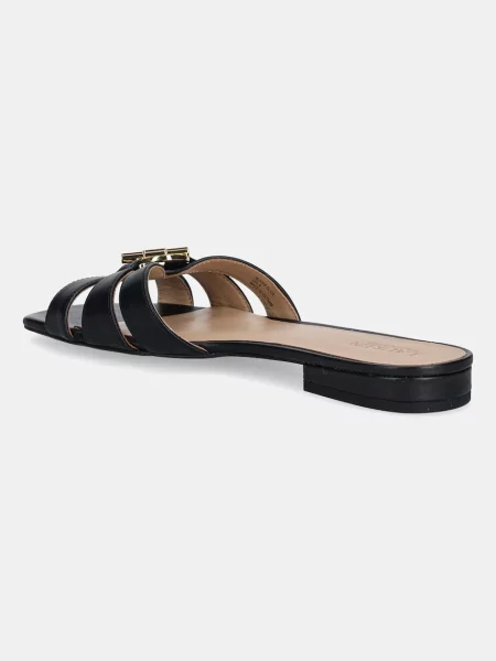 Kožené pantofle Lauren Ralph Lauren Blike Slide černá