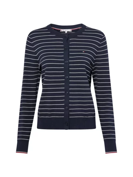 Tommy Hilfiger Kardigan Kobiety niebieski|biały w paski S granatowy