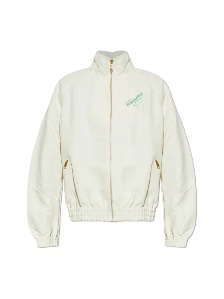 Kurtka bomber Willy Chavarria z autografem beżowy