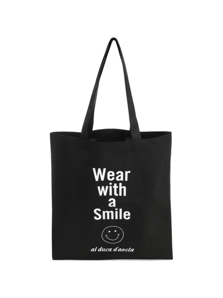 Geantă shopper Al Duca D’aosta 1902 cu imagine negru