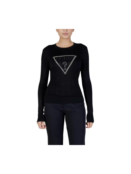 Sweter Guess z długim rękawem czarny