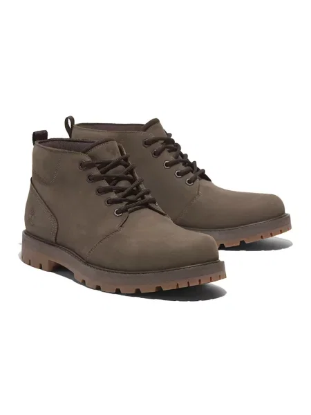 Botki Timberland sznurowane skórzane brązowe