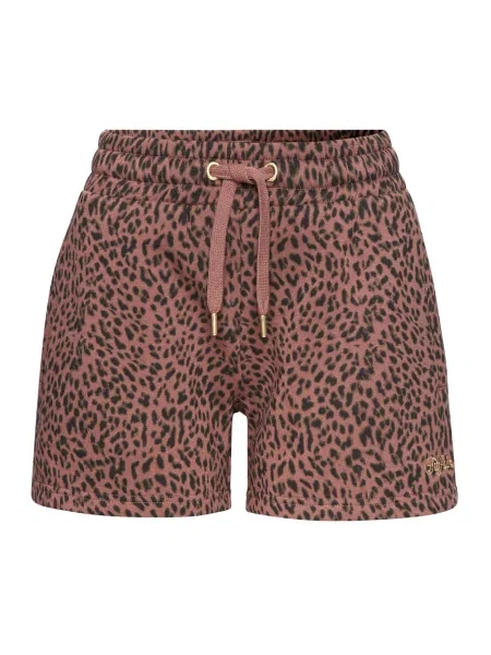 BUFFALO Pantaloni maro / galben pastel negru