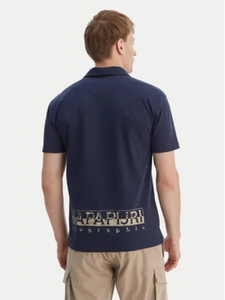 Napapijri Polo majica E-Reflect Mornarsko modra
