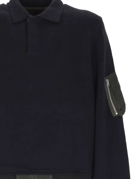Sweter Sacai wełniany niebieski