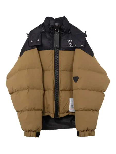 Geacă cu puf Maison Mihara Yasuhiro cu glugă maro