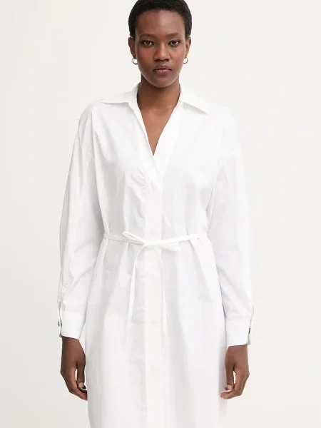 Armani Exchange rochie din alb