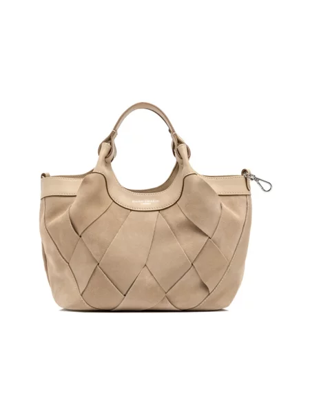 Torebka skórzana Gianni Chiarini skórzana beżowa