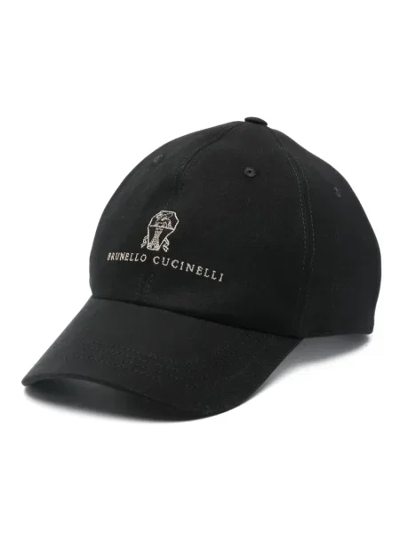 Șapcă Brunello Cucinelli cu broderie negru