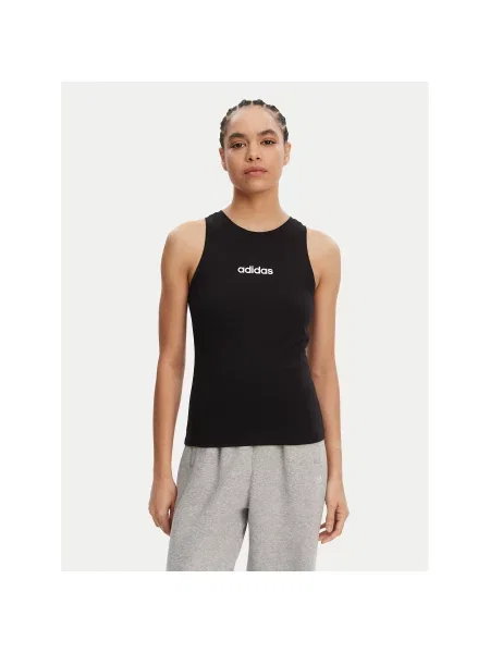 Adidas Топ Essentials Linear Slim Fit чорний